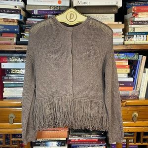 Brunello Cucunelli sweater jacket fringe